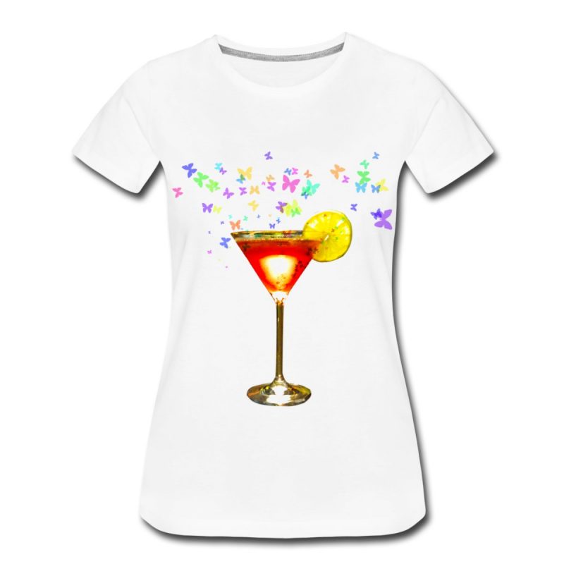 Women T-Shirt with Cosmopolitan cocktail print