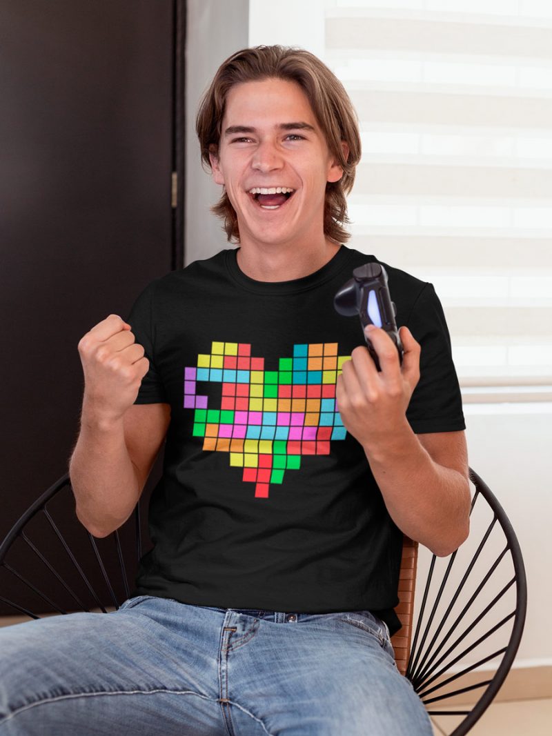 cool tetris man t-shirt mono & mona