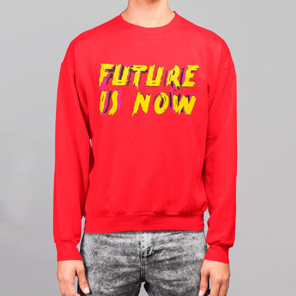 Men's graphic sweatshirt Future is now